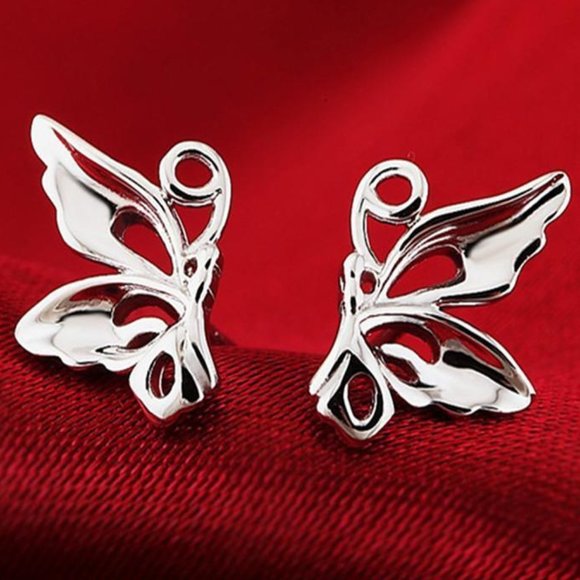 Jewelry - .925 Sterling Silver Butterfly Earrings